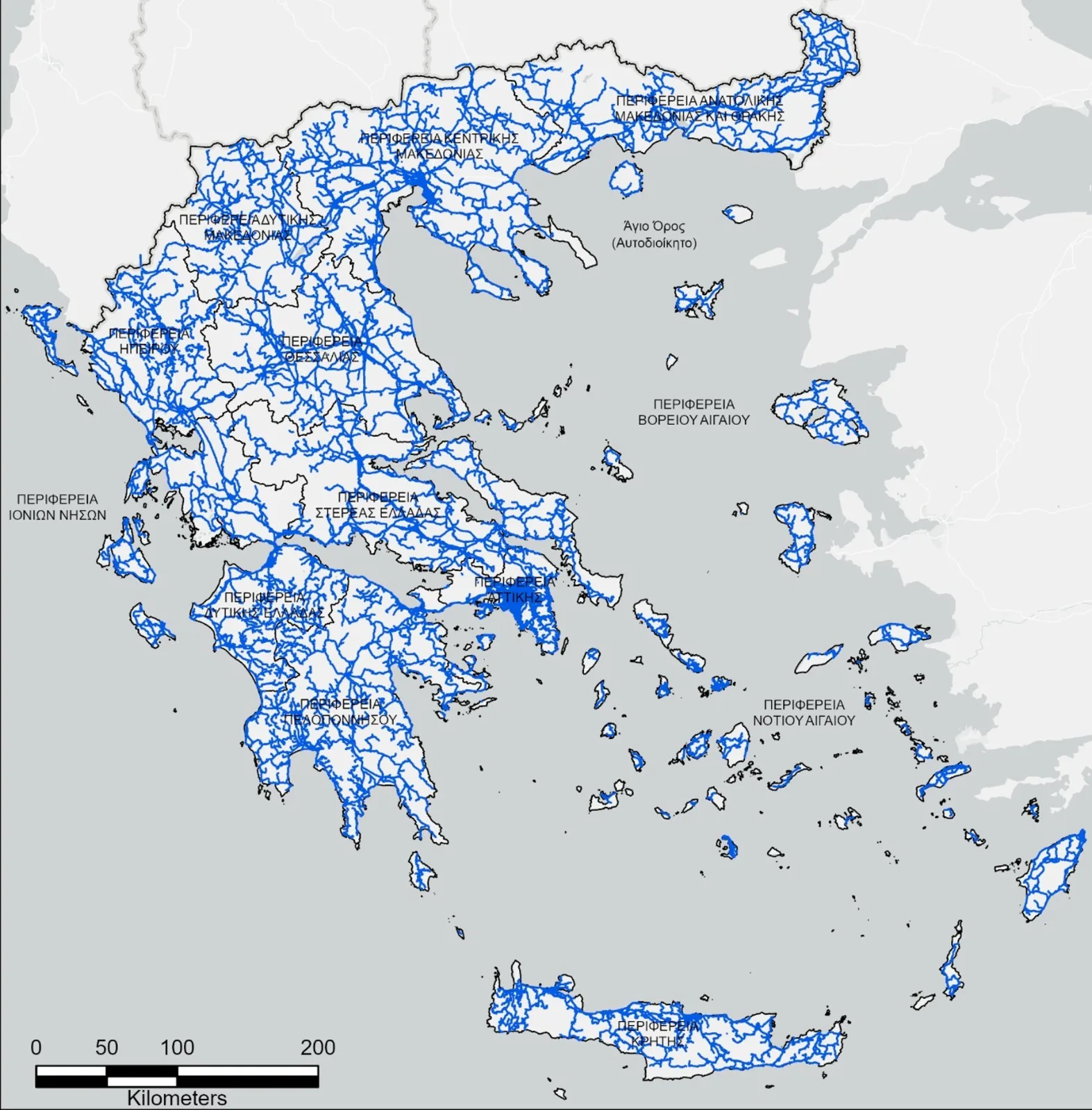 Χάρτης Δικτύου Οπτικής Ίνας